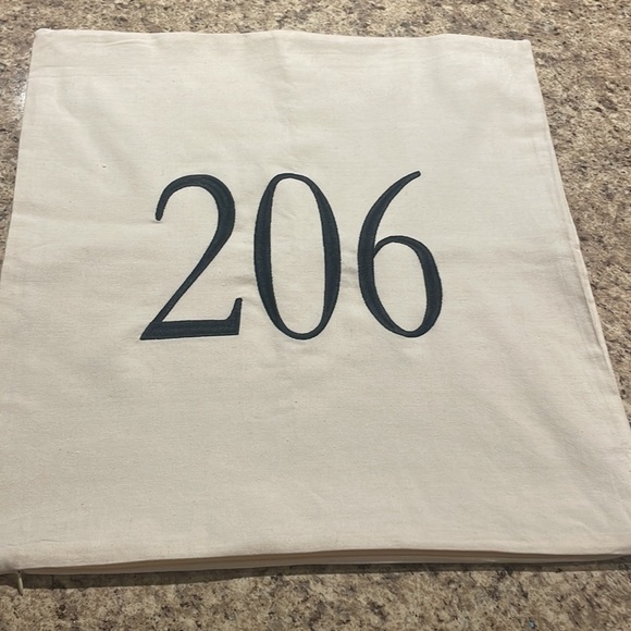 AREA CODE 206 PILLOW COVER, NWOT - Picture 2 of 3